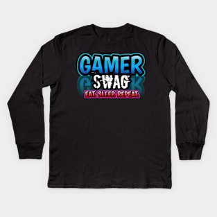 Gamer Eat Sleep Repeat Kids Long Sleeve T-Shirt